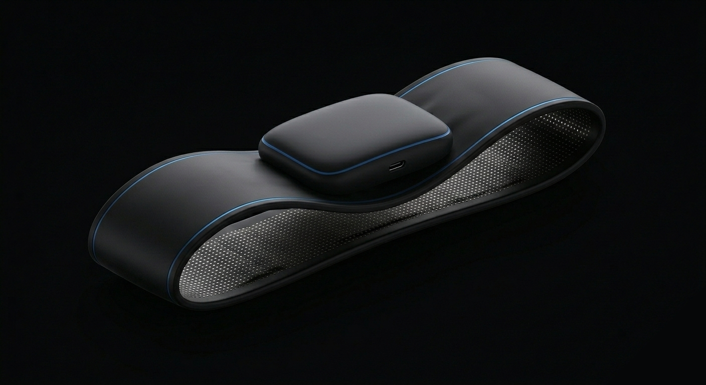 Fat2Watt wearable RF body contouring device — compact electronics module with flexible electrode band